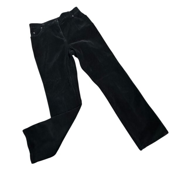 Woolrich Corduroy Black Pants Straight Leg Stretch Cotton Blend Women's Size 6 - Picture 1 of 7